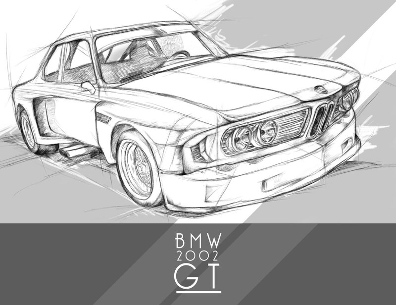 BMW 2002 GT sketch