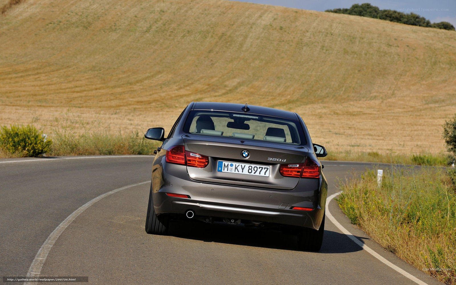 BMW 320d on a country road