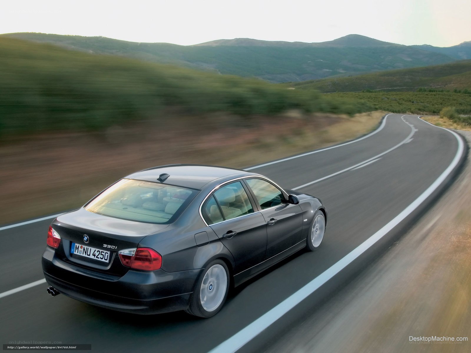 BMW 330i on a winding road