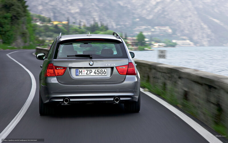 BMW 335d on a lakeside road