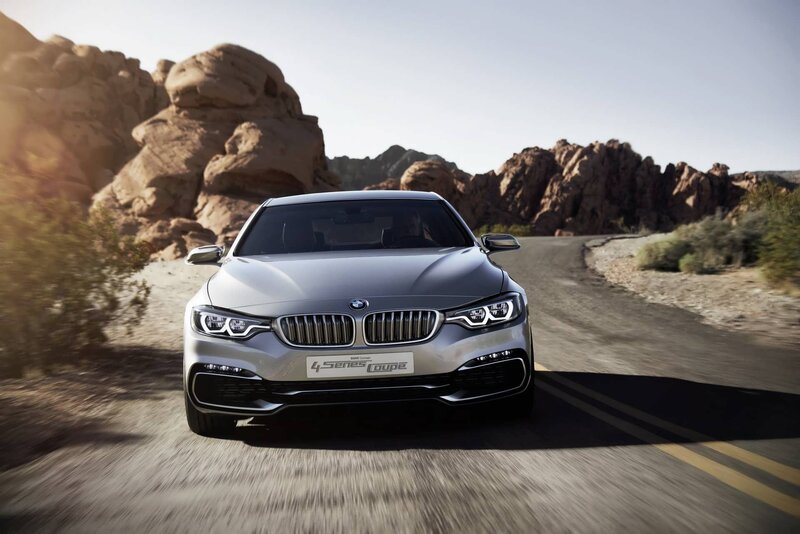 BMW 4 Series Coupe on desert road