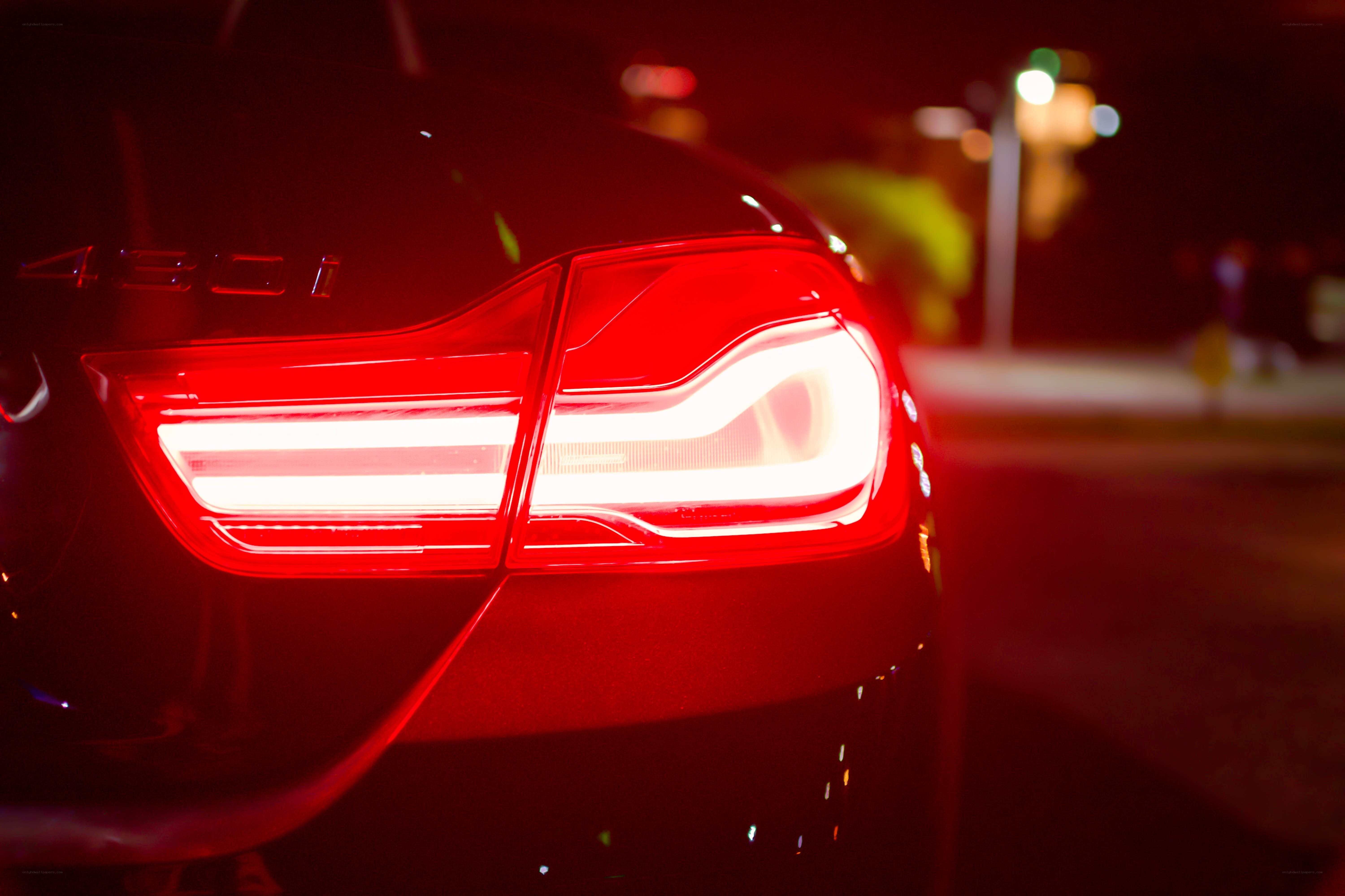 BMW 430i taillight at night