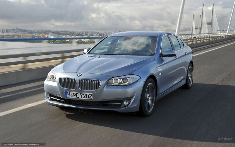 BMW 5 Series on a bridge