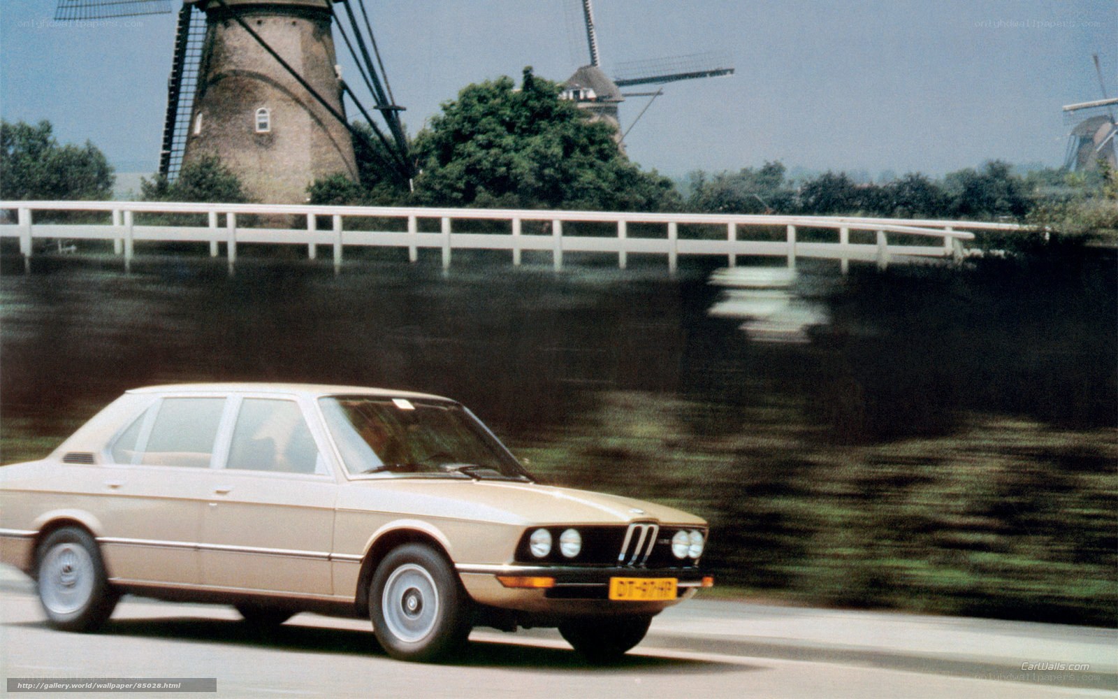 BMW 5 Series on Dutch road