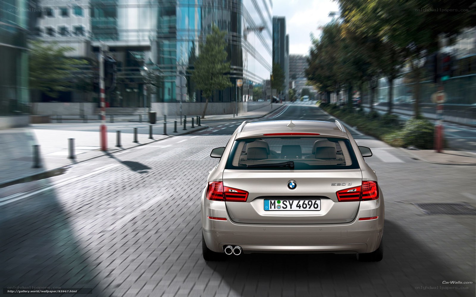 BMW 520d driving in city