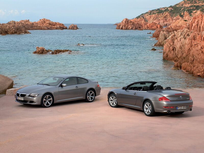 BMW 6 Series cars by the sea