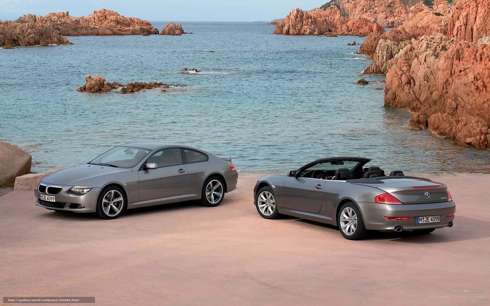 BMW 6 Series cars by the sea