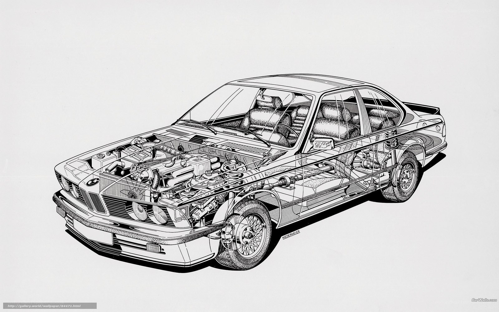 BMW 6 Series cutaway diagram