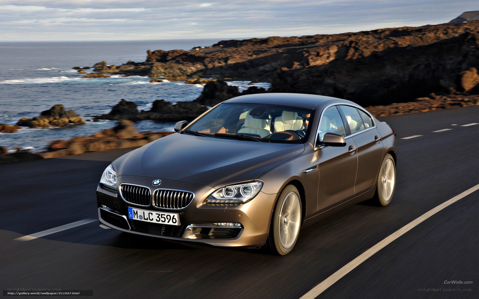 BMW 6 Series driving on coastal road