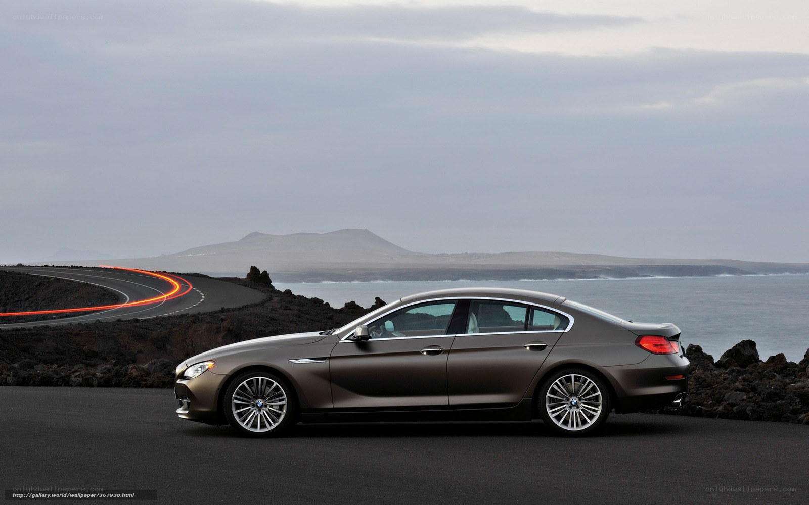 BMW 6 Series on coastal road