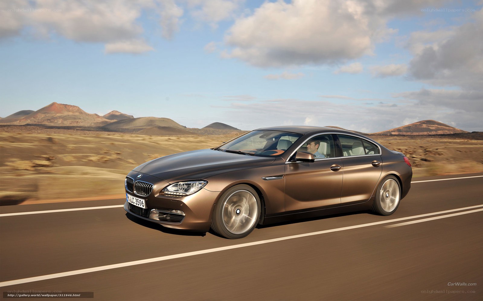 BMW 6 Series on desert road