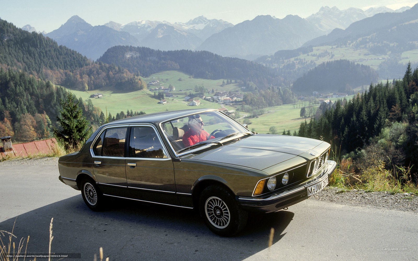 BMW 7 Series in mountain scenery