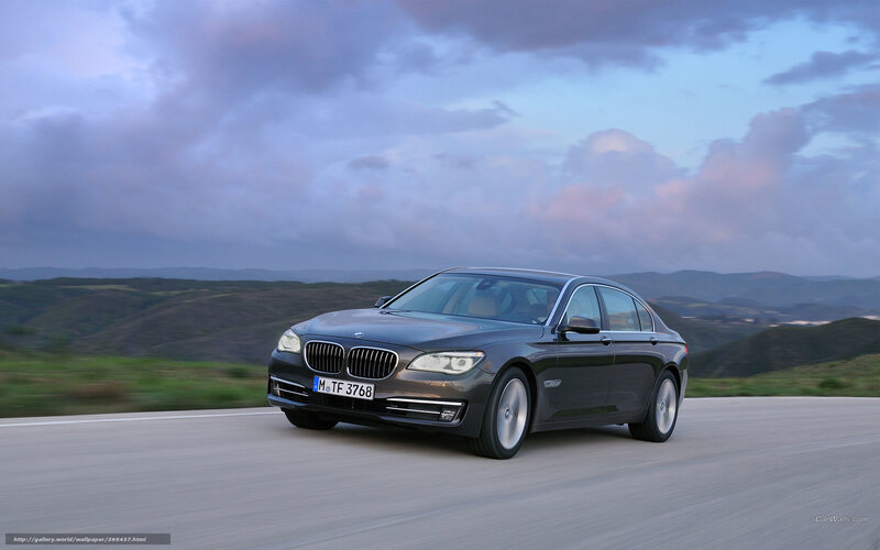 BMW 7 Series on a scenic road