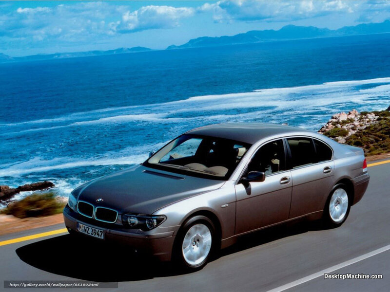 BMW 7 Series on coastal road