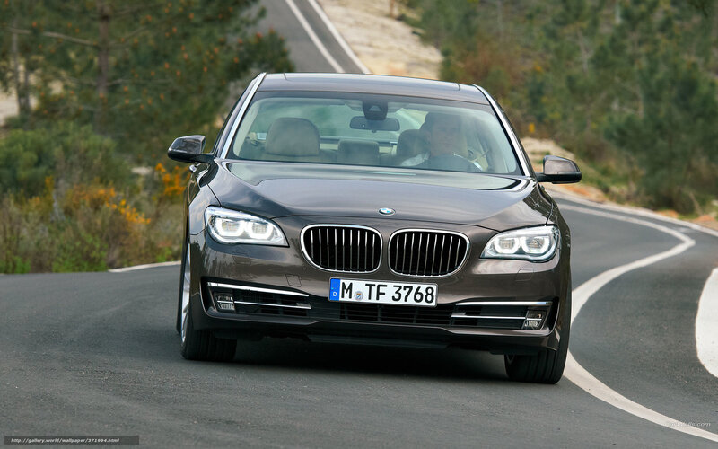 BMW 7 Series on winding road