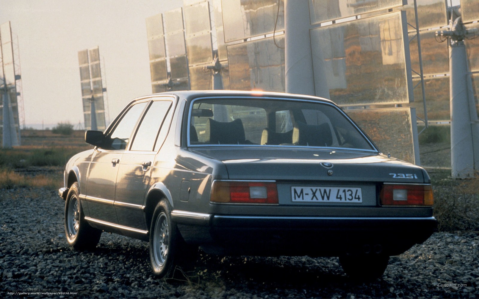 BMW 735i in desert setting