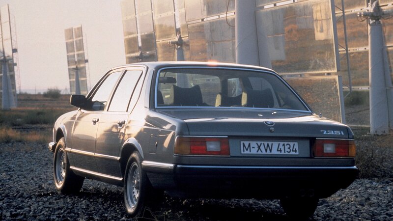 BMW 735i sedan rear view