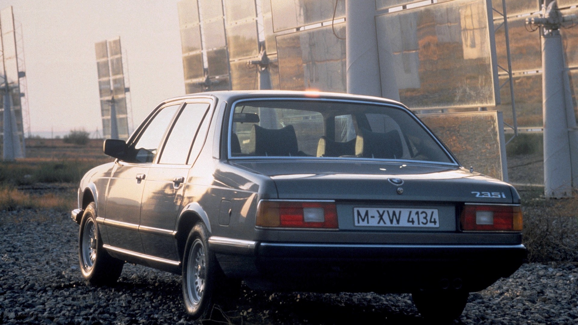 BMW 735i sedan rear view