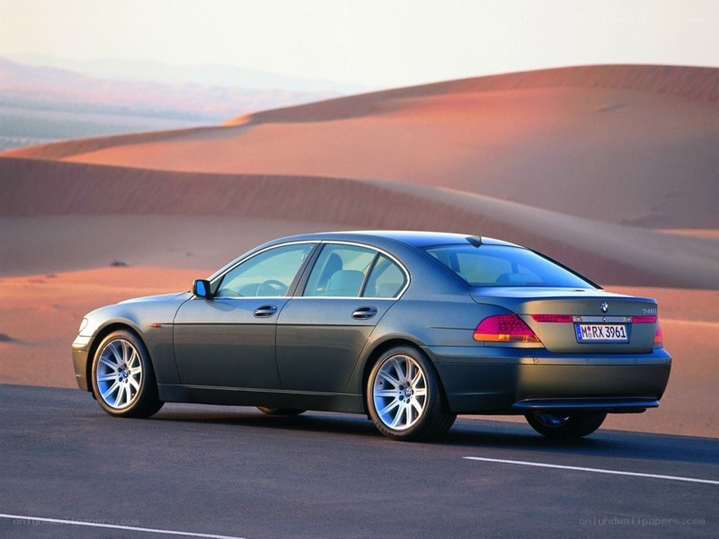 BMW 745i in desert