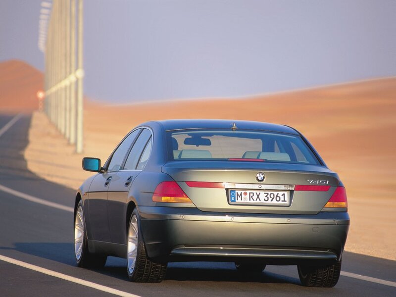 BMW 745i on desert road