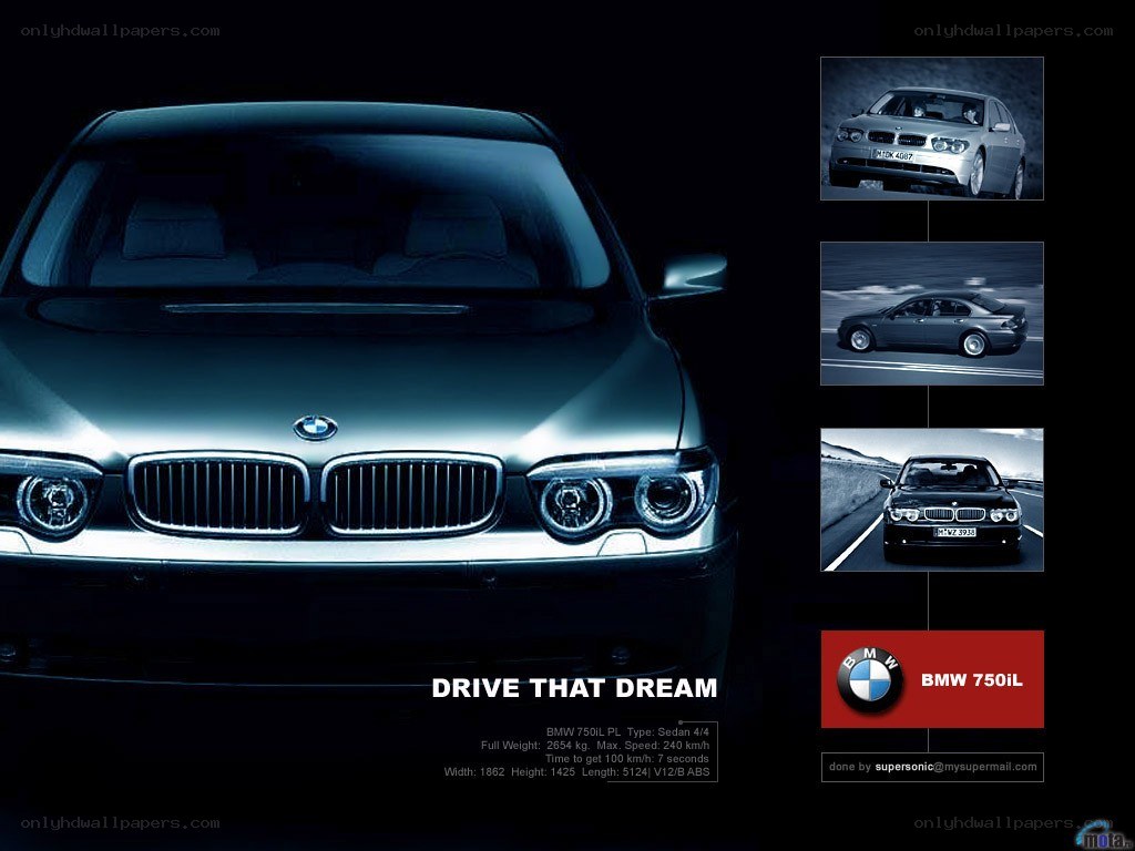 BMW 750iL promotional poster