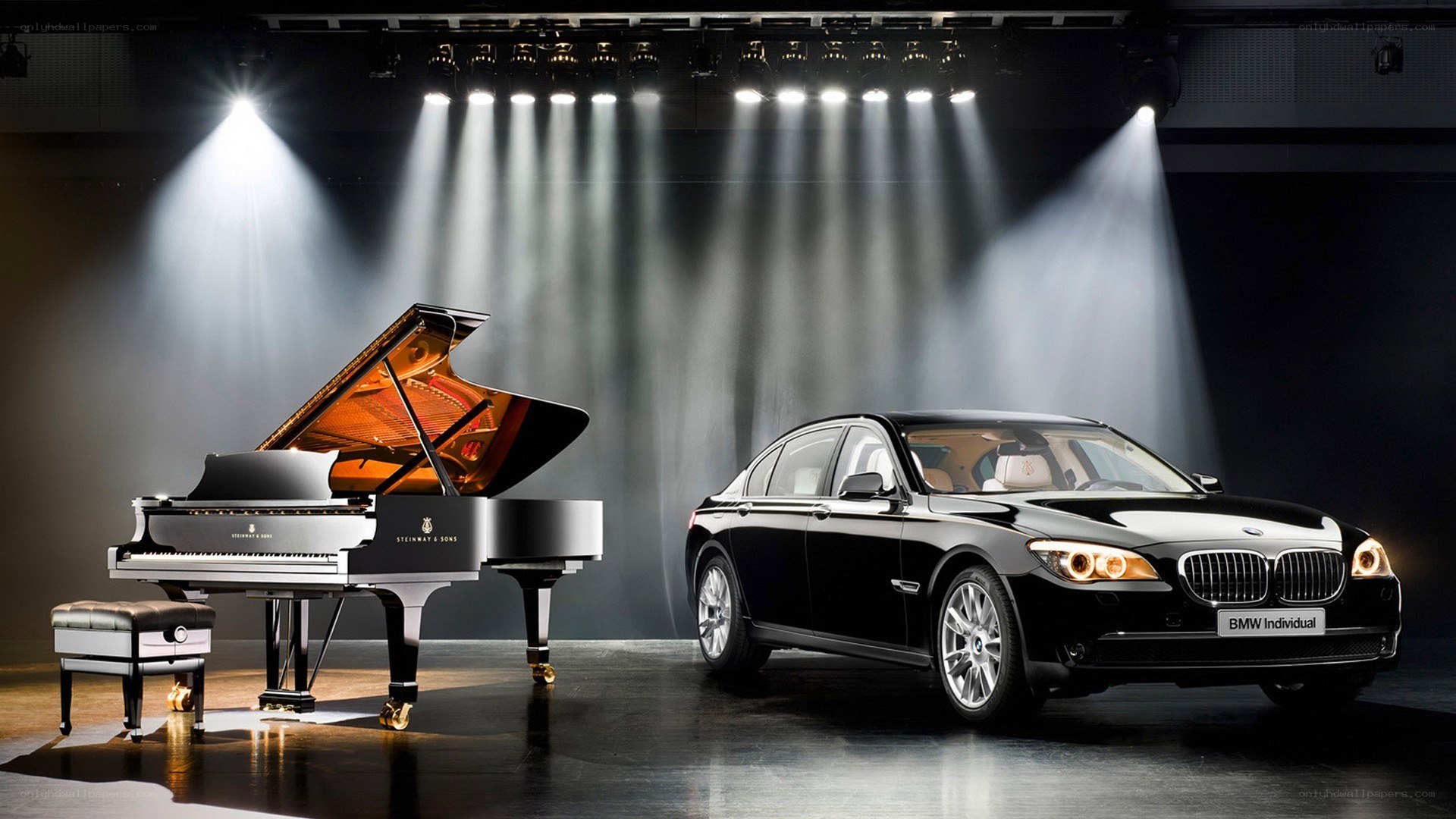 BMW and Steinway on stage