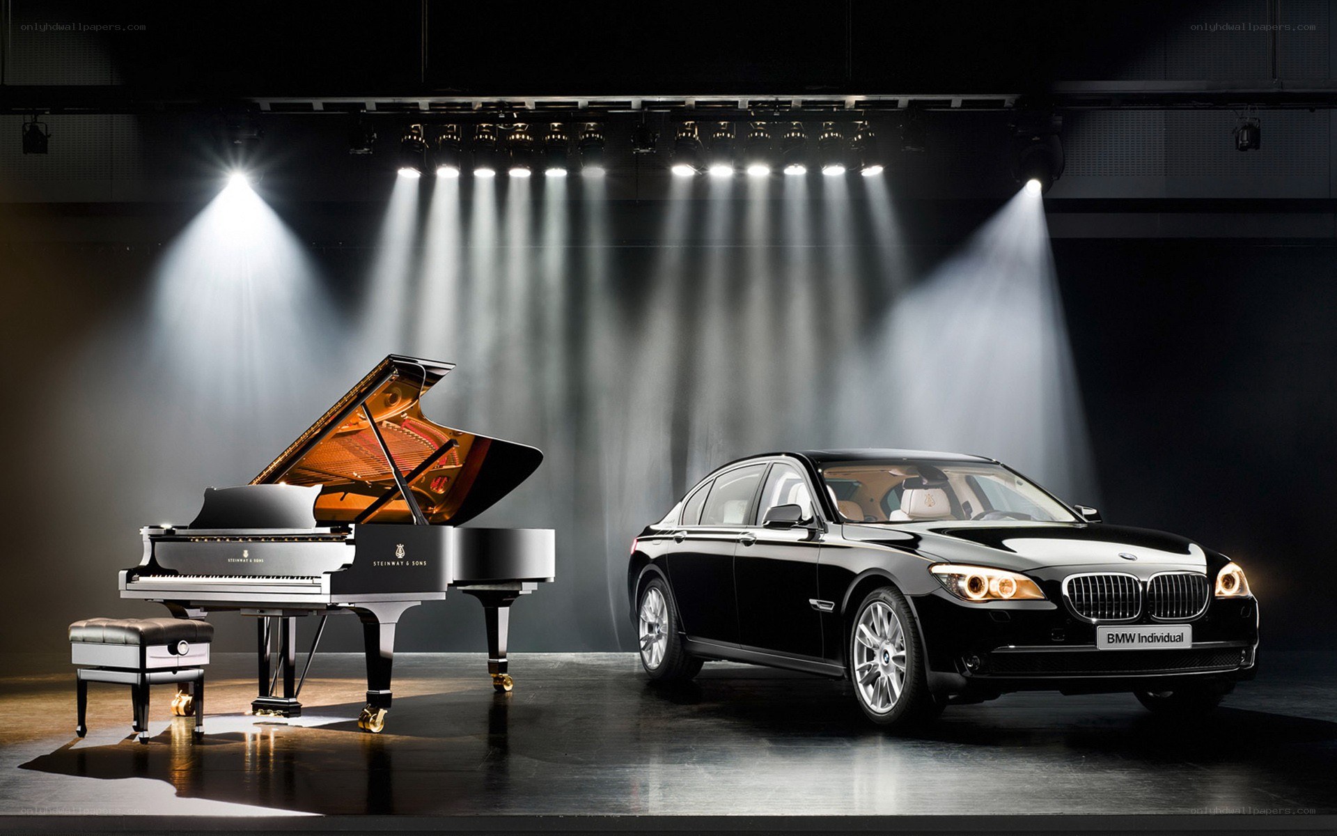 BMW and Steinway on stage