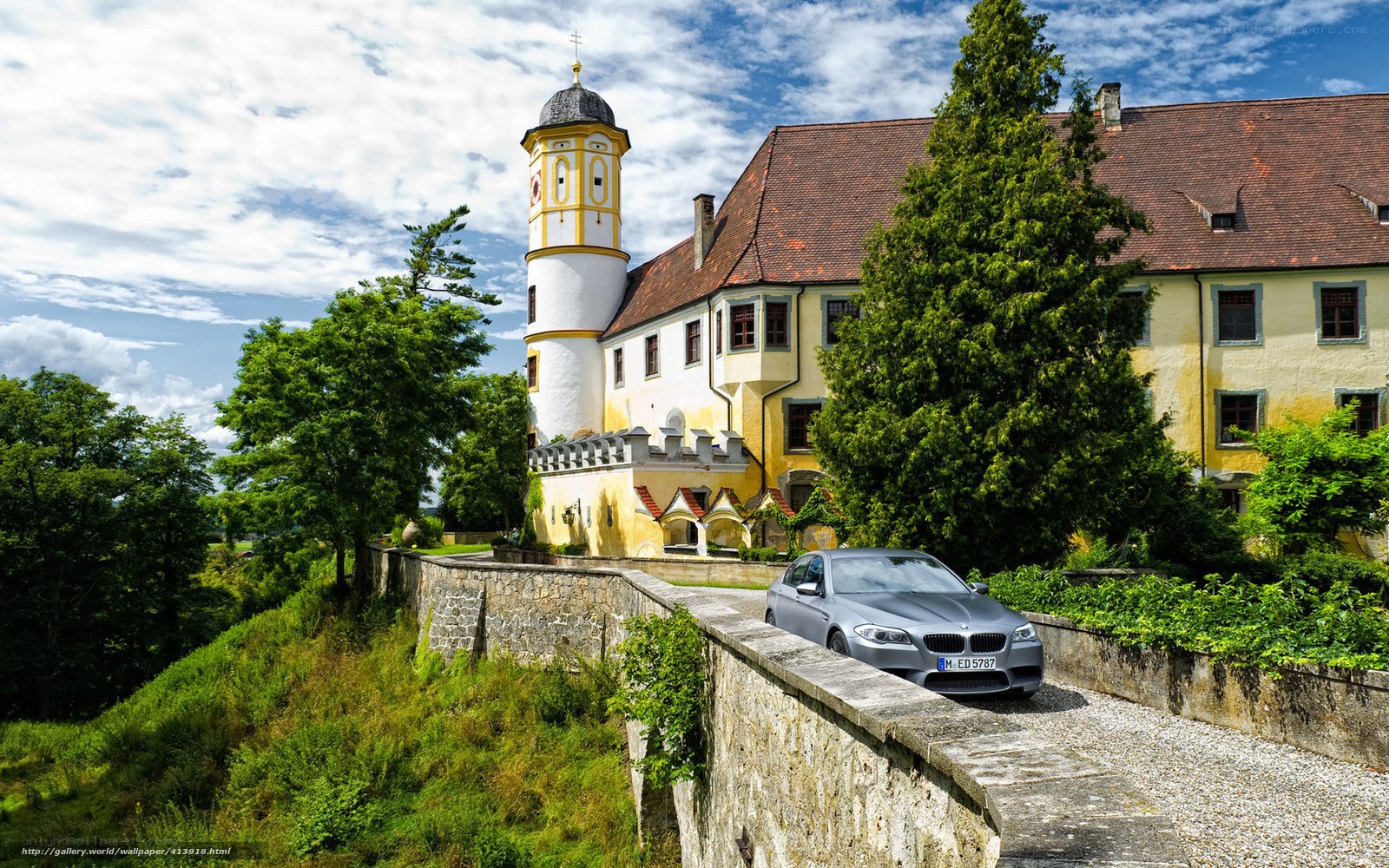 BMW at a historic castle
