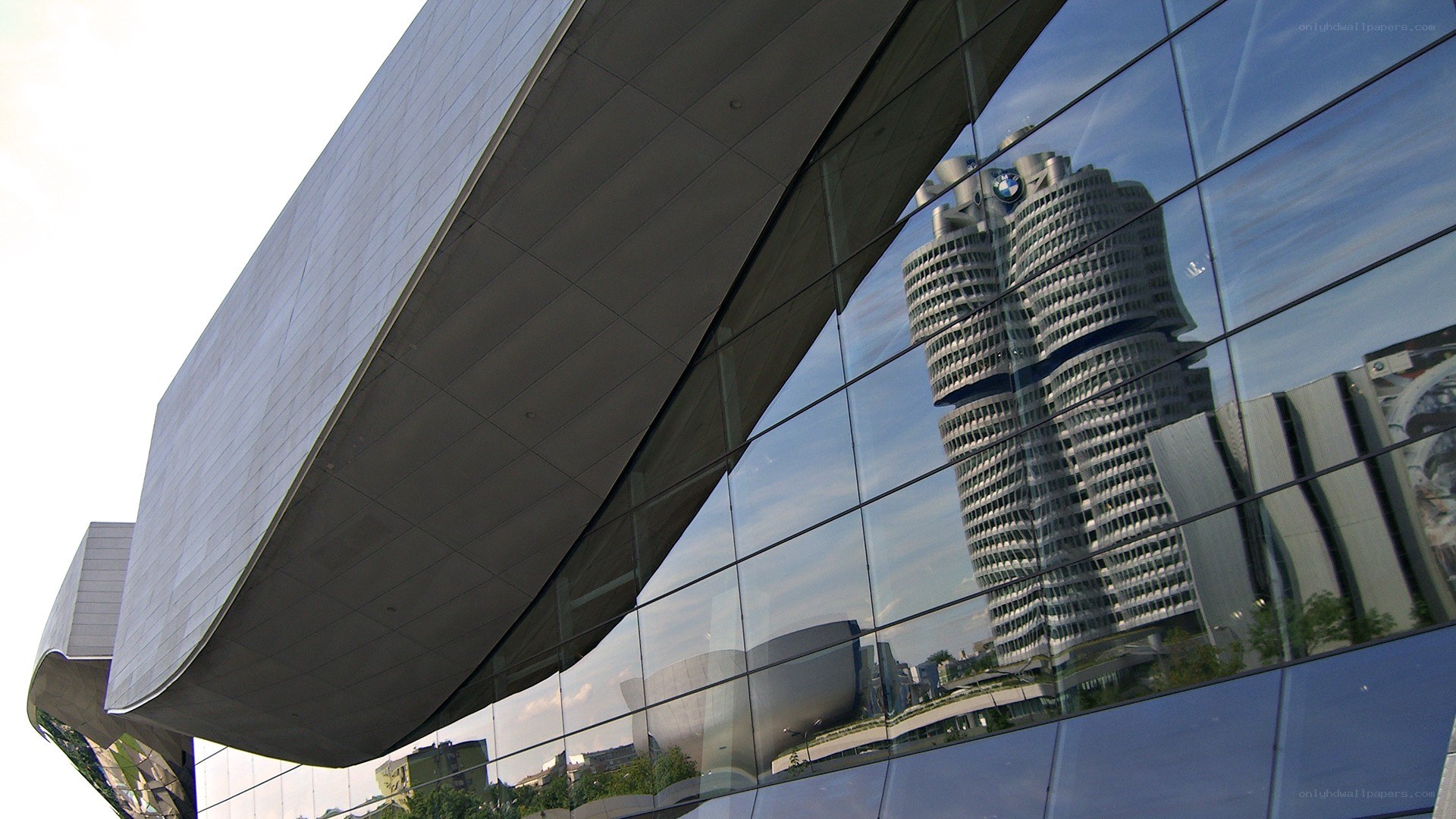 BMW building reflection