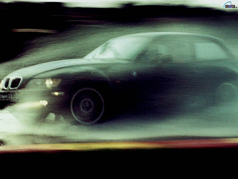 BMW car in motion