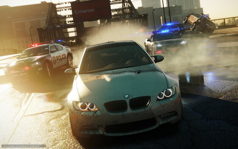 BMW Car in Police Chase — Gray
