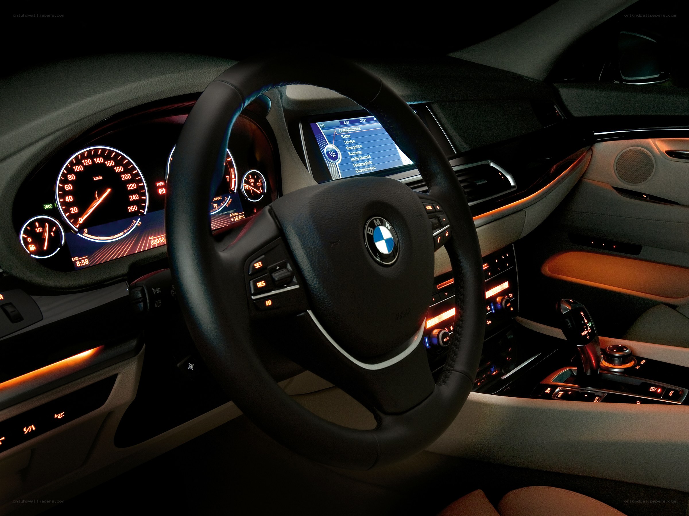 BMW car interior dashboard