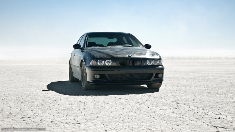 BMW car on salt flat
