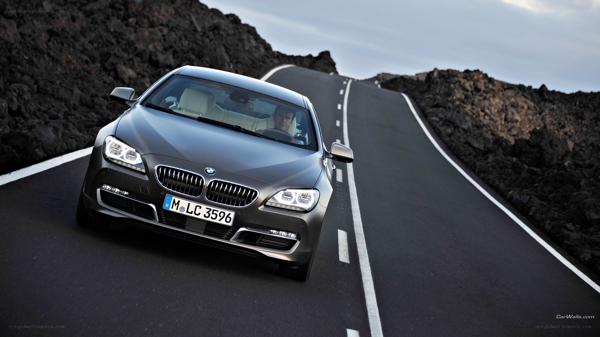BMW car on winding road