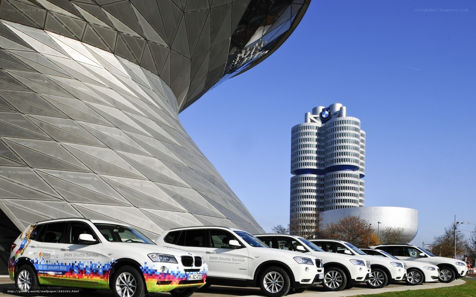 BMW cars at headquarters
