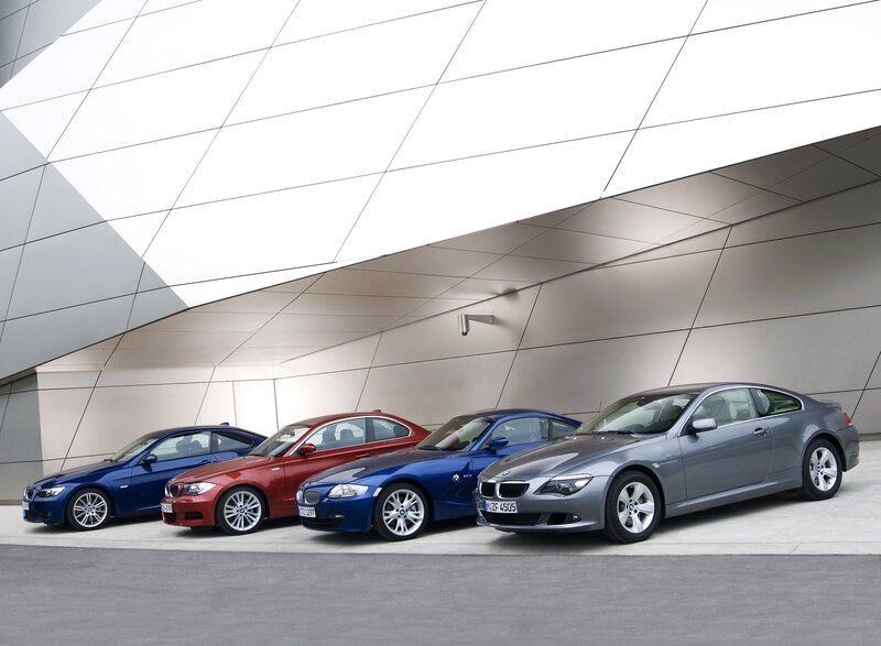 BMW cars in a lineup