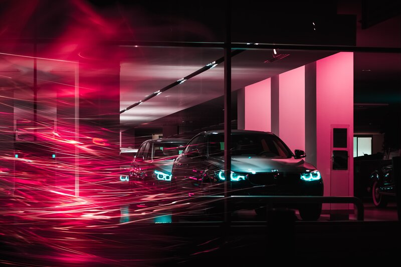 BMW Cars in Showroom