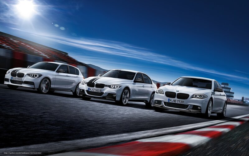 BMW cars on a racetrack