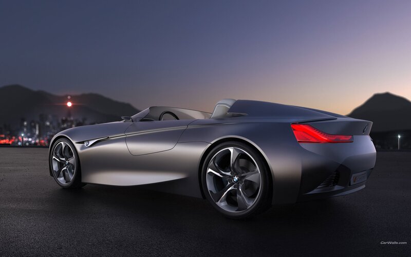 BMW concept car at dusk