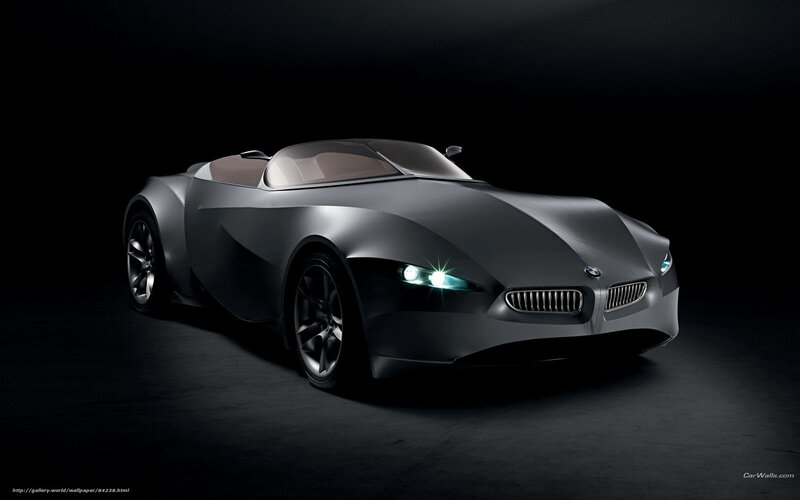 BMW concept car in dark studio