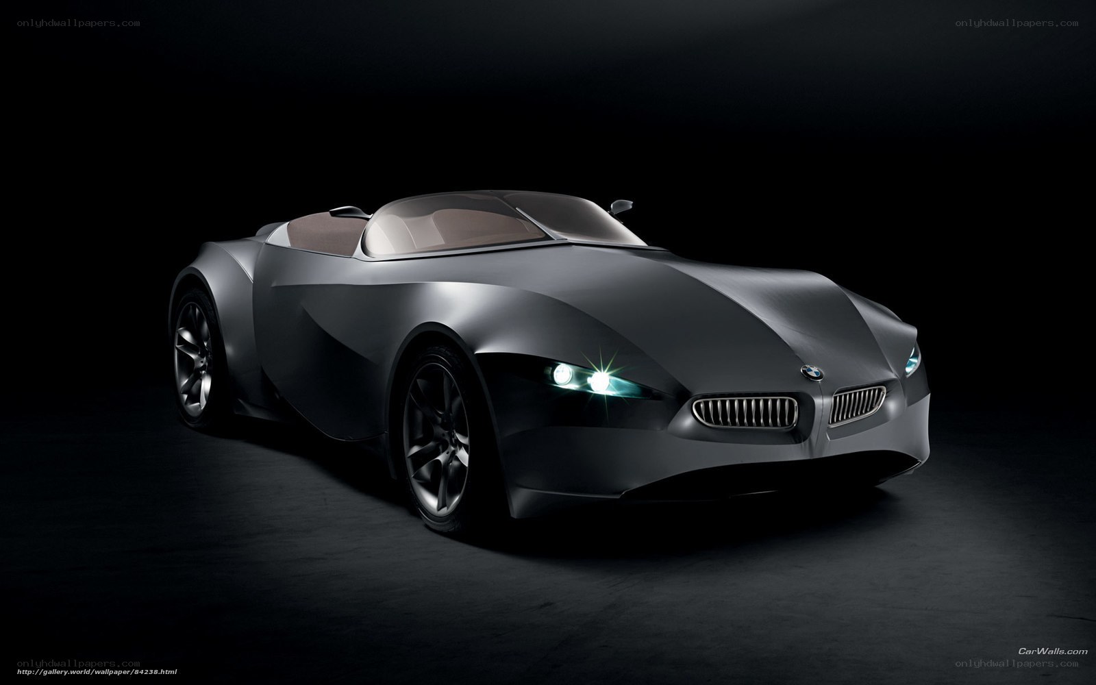 BMW concept car in dark studio