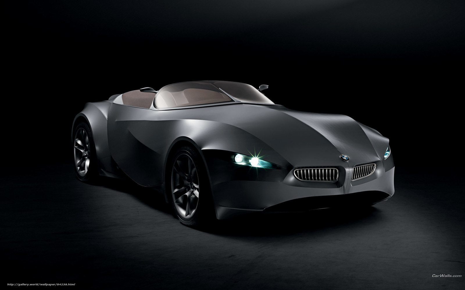 BMW concept car in dark studio