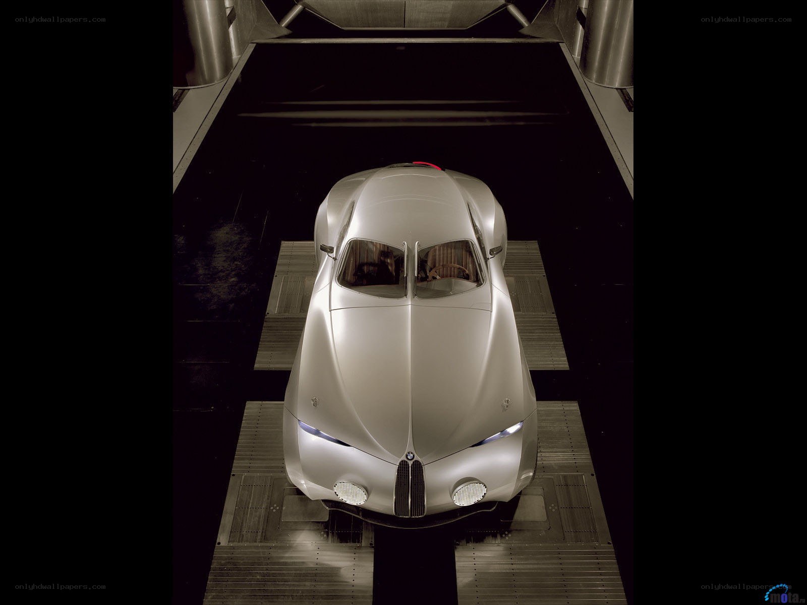 BMW concept car in wind tunnel