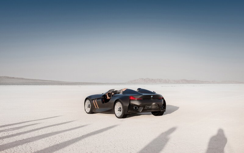 BMW concept car on salt flat