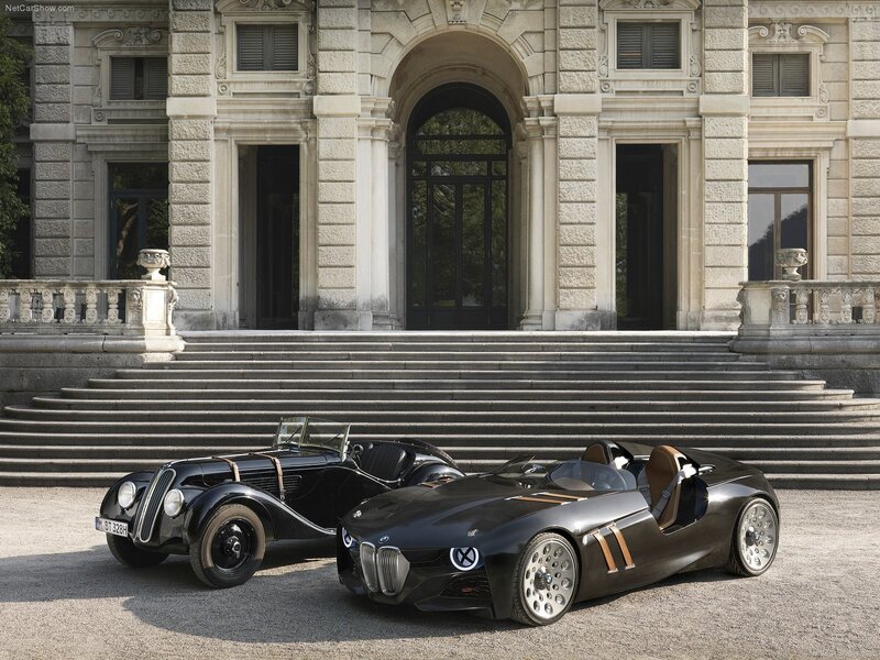 BMW concept cars at a mansion