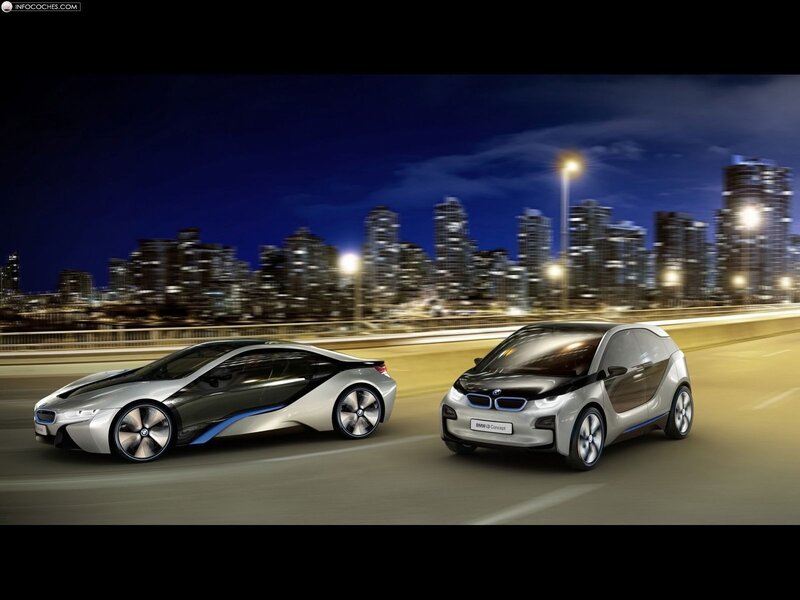BMW concept cars at night
