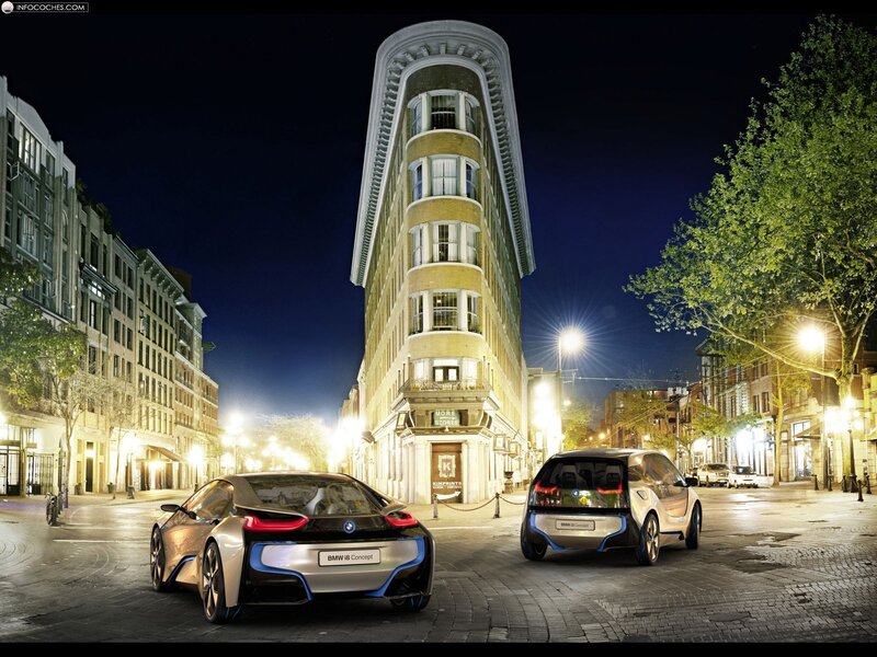 BMW concept cars at night