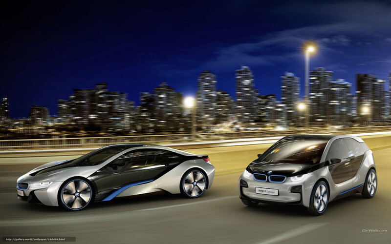 BMW concept cars at night
