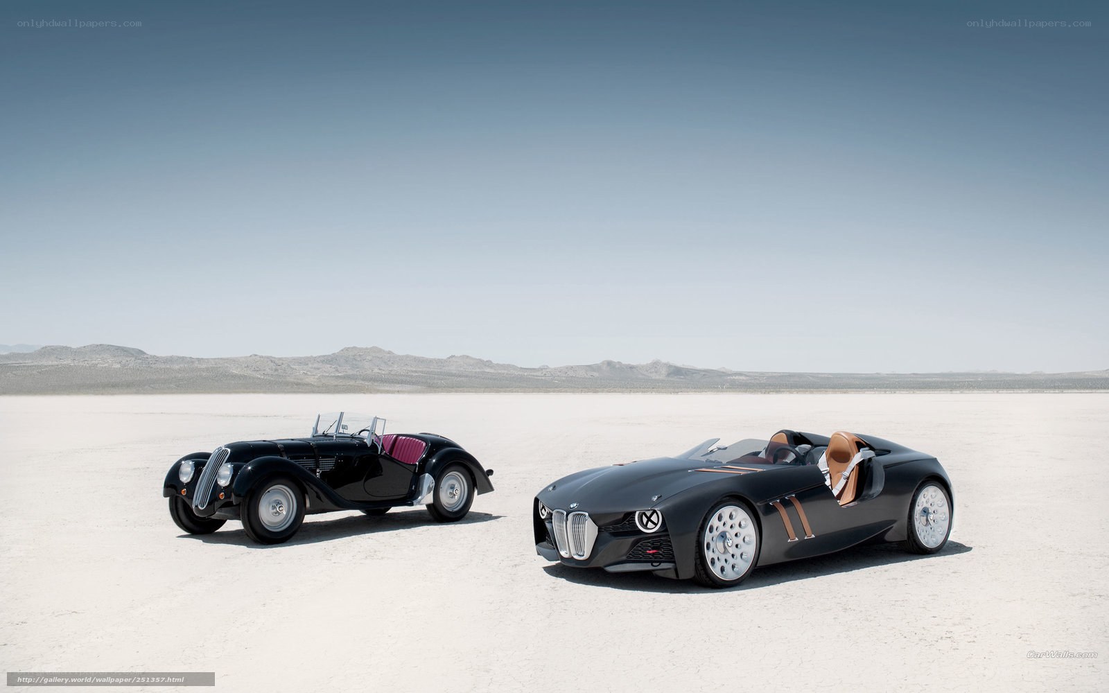 BMW concept cars in desert