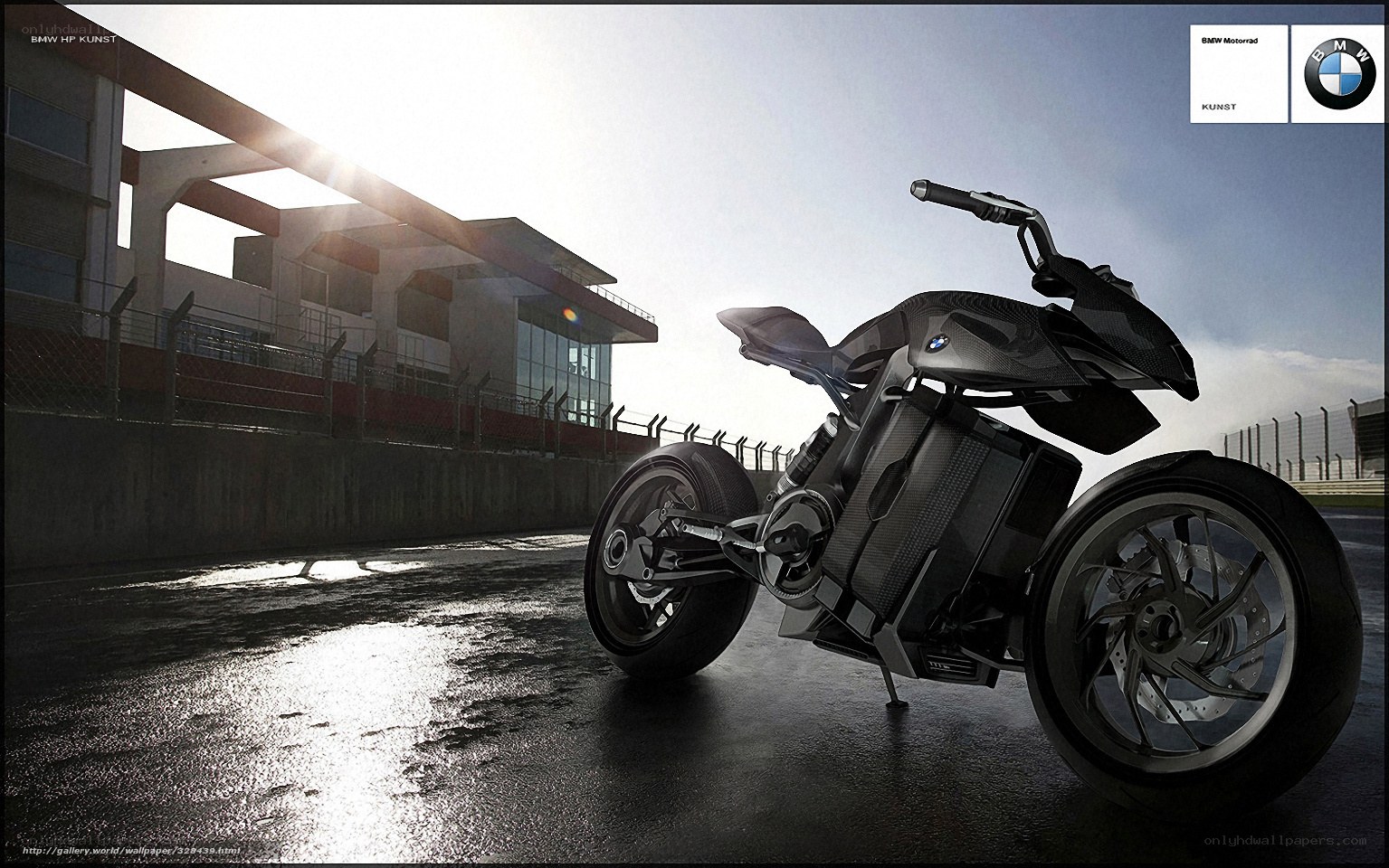 BMW concept motorcycle on track
